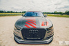 Splitter przedni Maxton Racing Audi A6 C7 S-Line (2 splittery - 1 zestaw) (czarny połysk)