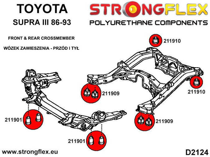 Tuleja przedniego wózka SPORT Toyota Supra III (86-93) A70